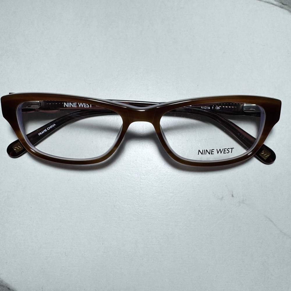Nine West NW5052 Brown Lavender Rectangular Eyeglass Frames 51-16-135
